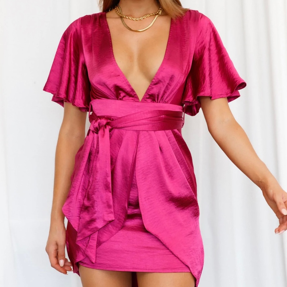 Hello Molly Magenta Dress